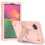 Per Xiaomi Redmi Pad SE 8.7 Custodia antiurto in silicone ibrido per tablet PC con supporto (oro rosa)
