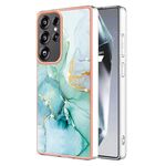 Per Samsung Galaxy S25 Ultra 5G Custodia per telefono antiurto in TPU IMD a doppio lato con motivo in marmo galvanico (verde 003)