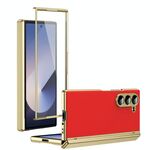Per Samsung Galaxy Z Fold6 Custodia per telefono con placcatura sottovuoto AG integrata (rosso)