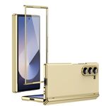 Per Samsung Galaxy Z Fold6 Custodia per telefono con placcatura sottovuoto AG integrata (oro)