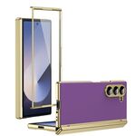 Per Samsung Galaxy Z Fold6 Custodia per telefono con placcatura sottovuoto AG integrata (viola)