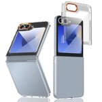 Per Samsung Galaxy Z Flip6 lce Folding Series Custodia per telefono PC trasparente integrata (arancione)