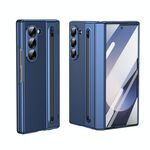 Per Samsung Galaxy Z Fold6 Custodia per telefono integrata in PC + PU con penna / scatola per penna (blu)