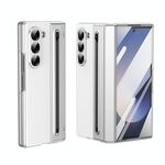 Per Samsung Galaxy Z Fold6 Custodia per telefono integrata in PC + PU con penna / scatola per penna (bianca)