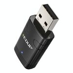 EDUP EP-AX910 900Mbps WiFi 6 Bluetooth 5.3 Adattatore WiFi USB Scheda di rete wireless dual-band (nero)