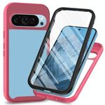 Per Google Pixel 9 Pro XL Starry Sky Solid Color Series Custodia per telefono in PC + TPU con pellicola in PET (rosa)