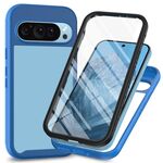 Per Google Pixel 9 Pro XL Starry Sky Solid Color Series Custodia per telefono in PC + TPU con pellicola in PET (blu reale)