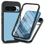 Per Google Pixel 9 / 9 Pro Starry Sky Solid Color Series Custodia per telefono in PC + TPU con pellicola in PET (nero)