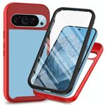 Per Google Pixel 9 / 9 Pro Starry Sky Solid Color Series Custodia per telefono in PC + TPU con pellicola in PET (rosso)