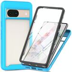 Per Google Pixel 8a Starry Sky Solid Color Series Custodia per telefono in PC + TPU con pellicola in PET (blu cielo)