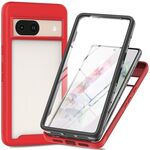Per Google Pixel 8a Starry Sky Solid Color Series Custodia per telefono in PC + TPU con pellicola in PET (rosso)