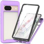 Per Google Pixel 8a Starry Sky Solid Color Series Custodia per telefono in PC + TPU con pellicola in PET (viola)