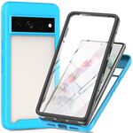 Per Google Pixel 8 Pro Starry Sky Solid Color Series PC + TPU Custodia per telefono con pellicola PET (blu cielo)