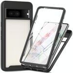 Per Google Pixel 8 Starry Sky Solid Color Series Custodia per telefono in PC + TPU con pellicola PET (nero)