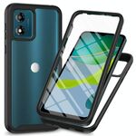Per Motorola Moto E13 Starry Sky Solid Color Series Custodia per telefono in PC + TPU con pellicola in PET (nero)