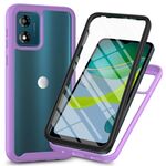 Per Motorola Moto E13 Starry Sky Solid Color Series Custodia per telefono in PC + TPU con pellicola PET (viola)