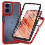 Per Motorola Moto E14 / G24 / G04 / G04s Starry Sky Solid Color Series Custodia per telefono in PC + TPU con pellicola PET (rosso)