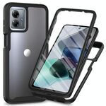 Per Motorola Moto G14 Starry Sky Solid Color Series Custodia per telefono in PC + TPU con pellicola PET (nero)