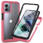 Per Motorola Moto G14 Starry Sky Solid Color Series Custodia per telefono in PC + TPU con pellicola PET (rosa)
