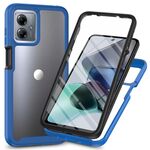 Per Motorola Moto G14 Starry Sky Solid Color Series Custodia per telefono in PC + TPU con pellicola PET (blu reale)
