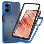 Per Motorola Moto G35 Starry Sky Solid Color Series Custodia per telefono in PC + TPU con pellicola PET (blu reale)