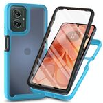 Per Motorola Moto G55 Starry Sky Solid Color Series Custodia per telefono in PC + TPU con pellicola PET (blu cielo)