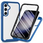Per Samsung Galaxy S24+ 5G Starry Sky Solid Color Series Custodia per telefono in PC + TPU con pellicola PET (blu reale)