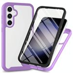Per Samsung Galaxy S24 FE 5G Starry Sky Solid Color Series Custodia per telefono in PC + TPU con pellicola PET (viola)