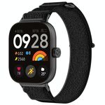 Per Redmi Watch 5 / Watch 5 eSIM Cinturino in nylon intrecciato con chiusura a strappo (nero + grigio)