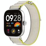 Per Redmi Watch 5 / Watch 5 eSIM Cinturino in nylon intrecciato con chiusura a strappo (giallo + grigio)