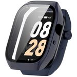 Per Mibro Watch T2 Pellicola temperata Custodia protettiva per orologio PC integrata Seconda variante Custodia (blu inchiostro)