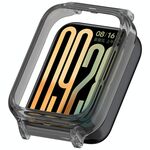 Per Xiaomi Smart Band 9 Pro Custodia protettiva per orologio a mezza copertura in PC cavo (nero trasparente)