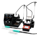 SUGON T60+TJ8+210/245 Maniglia+Punte I/K/IS x 6 Stazione di saldatura di precisione Set di saldatore Strumento di saldatura per riparazione di telefoni cellulari (spina USA)