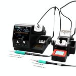 SUGON T60+TJ8+210/115 Maniglia+Punte I/K/IS x 6 Stazione di saldatura di precisione Set di saldatore Strumento di saldatura per riparazione di telefoni cellulari (spina USA)