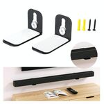 Supporto universale per soundbar da parete per altoparlanti con larghezza entro 5,1 pollici (nero)