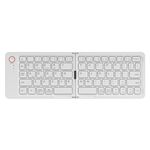 B023 Due pieghevoli portatili mini tastiera wireless Bluetooth telefono cellulare laptop notebook tastiera da ufficio (bianco)