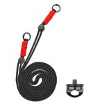 BRDRC Tracolla per fotocamera con cordino a tracolla con vite da 1/4 di pollice Accessorio anti-perdita (nodo rosso nero)