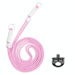 BRDRC Tracolla per fotocamera con cordino a tracolla con vite da 1/4 di pollice Accessorio anti-perdita (nodo bianco rosa)