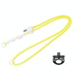 BRDRC Sport Camera Lanyard con 1/4 di pollice Vite Anti-perdita Lanyard Crossbody (corda gialla nodo bianco)