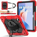 Per Huawei MatePad 11.5 S Contrast Color Robot Custodia in silicone ibrida per PC tablet (rosso nero)