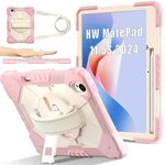 Per Huawei MatePad 11.5 S Contrast Color Robot Custodia in silicone ibrida per PC tablet (oro rosa beige)