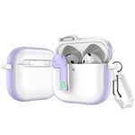 Per AirPods 4 Custodia protettiva per auricolari con blocco colorato (viola)
