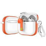 Per AirPods 4 Custodia protettiva per auricolari con blocco colorato (arancione)