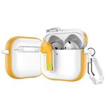 Per AirPods 4 Custodia protettiva per auricolari con blocco colorato (giallo)
