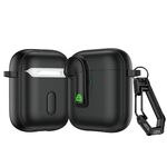 Per AirPods 2 Custodia protettiva per auricolari con blocco colorato (nero)