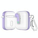 Per AirPods 2 Custodia protettiva per auricolari con blocco colorato (viola)