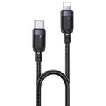 Cavo dati in lega di alluminio Yesido CA189 27W tipo C a 8 pin, lunghezza: 1,2 m (nero)