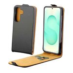 Per Samsung Galaxy S25+ 5G Custodia in pelle con flip verticale e slot per schede (nero)