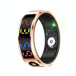 R12 TAGLIA 9 Smart Ring, supporta la frequenza cardiaca / ossigeno nel sangue / sonno / modalità sportive multiple (oro)