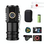 Mini torcia a 3 LED ricaricabile impermeabile con magnete posteriore e batteria S350